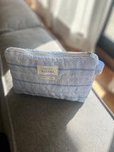 Pouch- light blue stripe