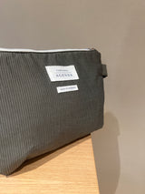 Pouch- cupro stripe