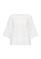 Fiona top - white embroidery