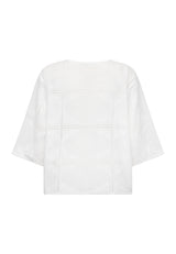 Fiona top - white embroidery