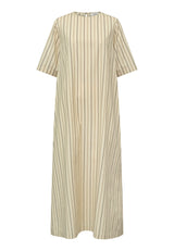 Mira ancle dress-oister stripe