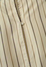 Mira ancle dress-oister stripe