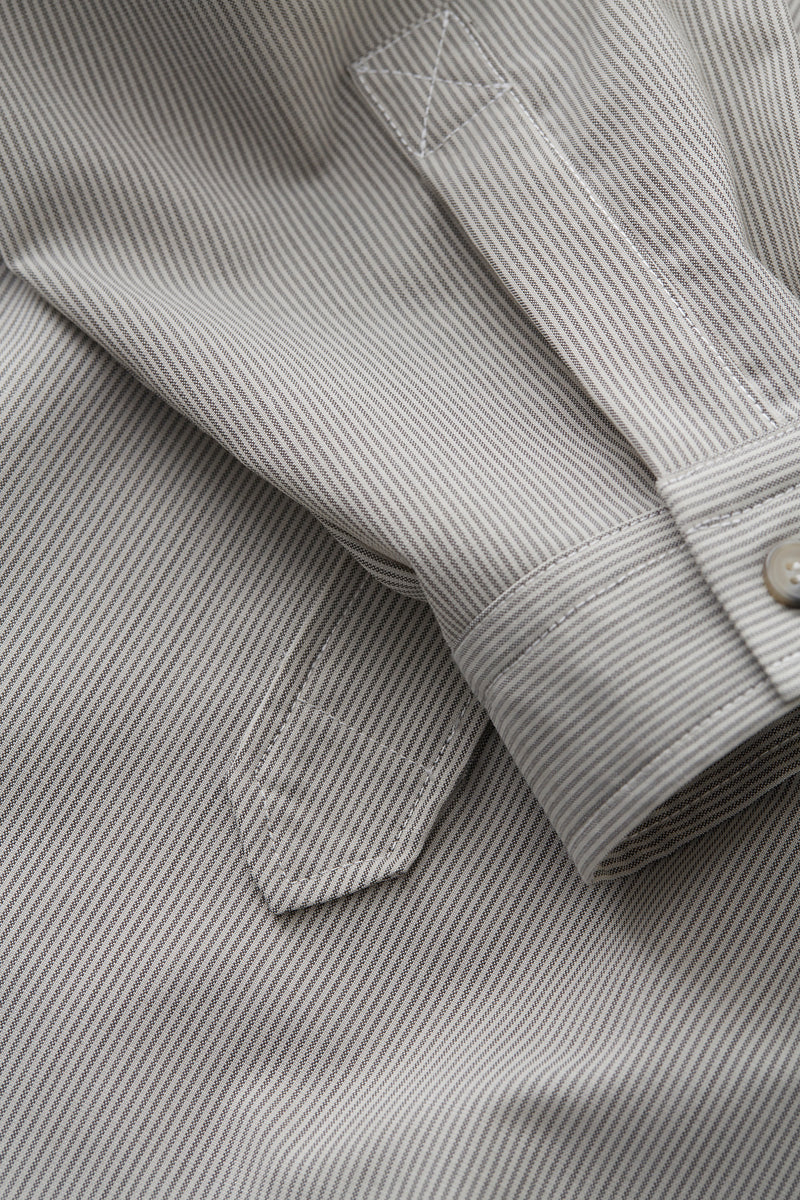Agnes midi shirt - light grey stripe