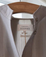 Agnes knee shirt - light grey stripe