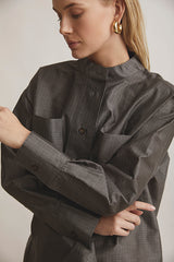 Malli pocket shirt- grey check