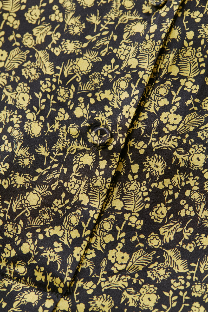 Laya shirt- yellow silk flower